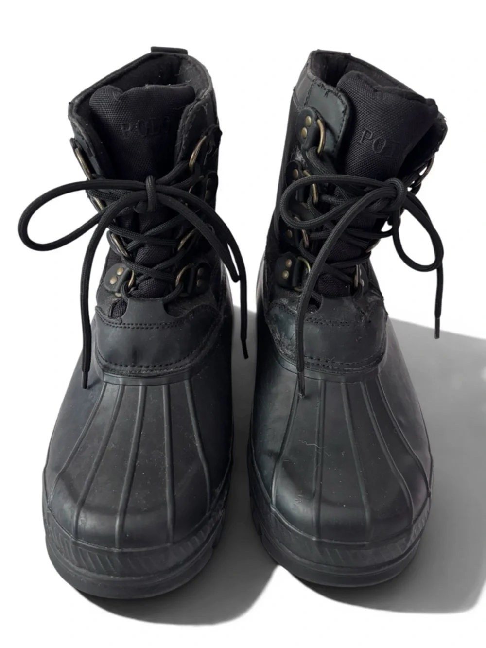 Polo Ralph Lauren Crestwick Duck Boots Black Waterproof Winter Men’s 10
